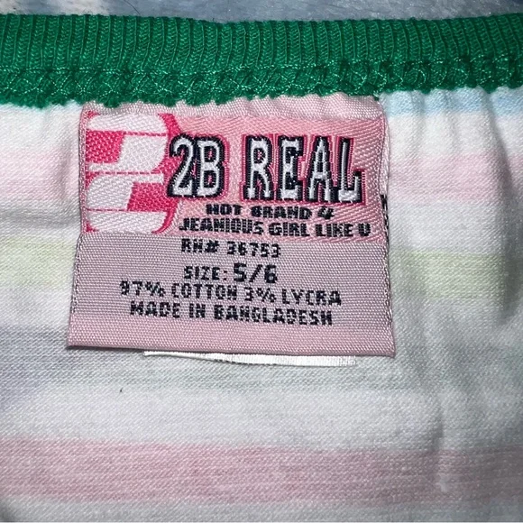 💥 2B Real Girls Size 5 6 Two Piece Outfit Shorts Set New NWT - Picture 14 of 15